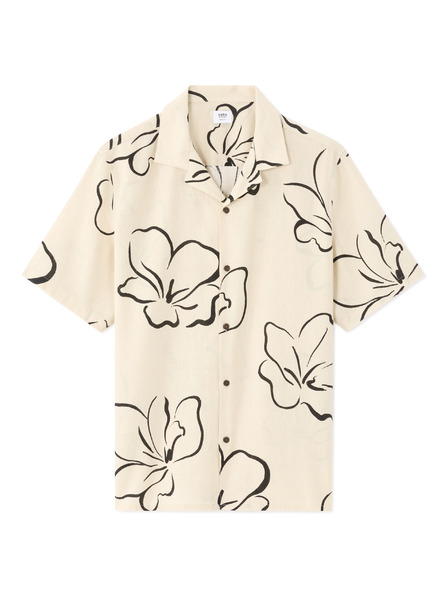 Celio Lanena srajca Naflori s kratkimi rokavi