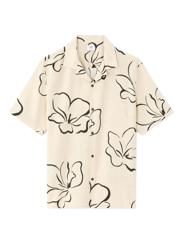 Celio Lanena srajca Naflori s kratkimi rokavi