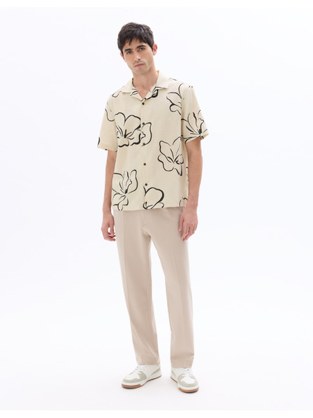 Celio Lanena srajca Naflori s kratkimi rokavi