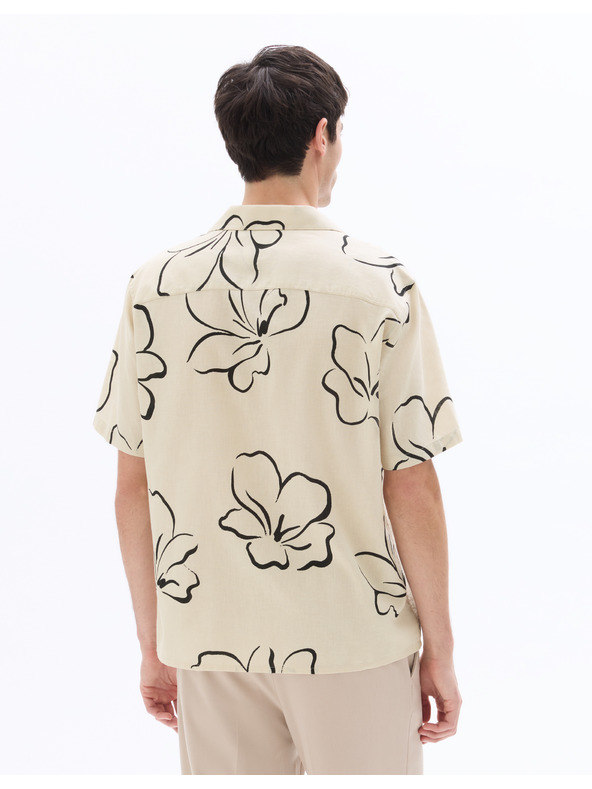 Celio Lanena srajca Naflori s kratkimi rokavi