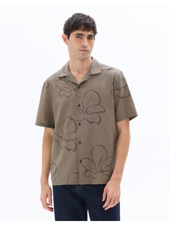 Celio Lanena srajca Naflori s kratkimi rokavi