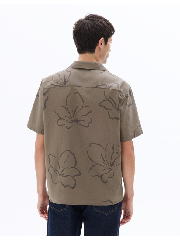 Celio Lanena srajca Naflori s kratkimi rokavi