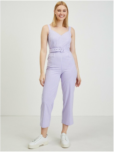 Orsay Svetlo vijoličast ženski karirast kombinezon ORSAY Alabama