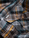 Ombre Clothing Oranžna in siva moška flanelna srajca Ombre Clothing