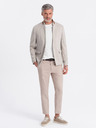 Ombre Clothing Ombre Clothing moška rjava jakna s stoječim ovratnikom