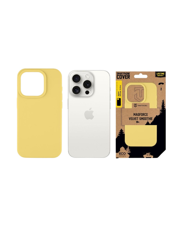 Tactical Tactical MagForce Velvet Smoothie Zaščita za Apple iPhone 15 Pro Banana