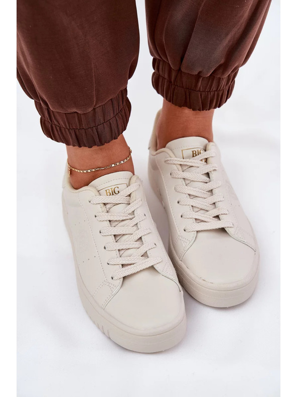 BIG STAR SHOES Ženske superge iz ECO usnja Big Star – bež
