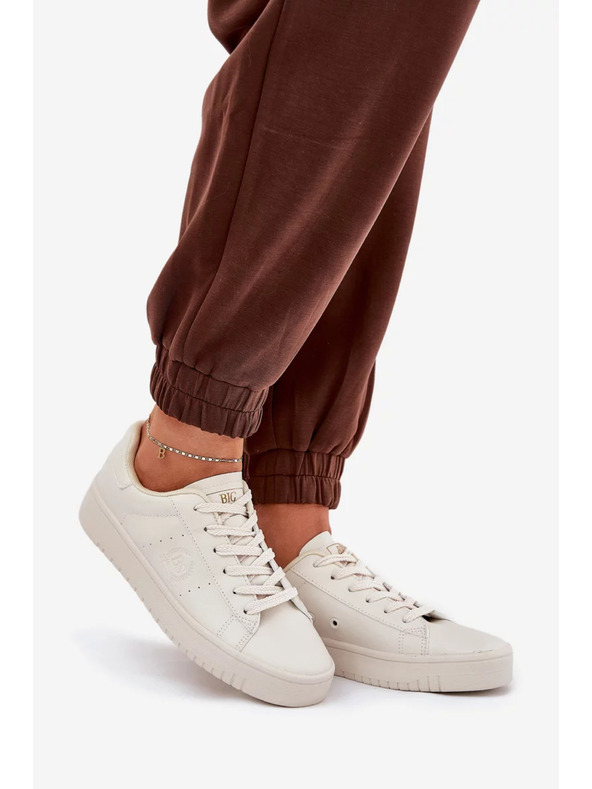 BIG STAR SHOES Ženske superge iz ECO usnja Big Star – bež