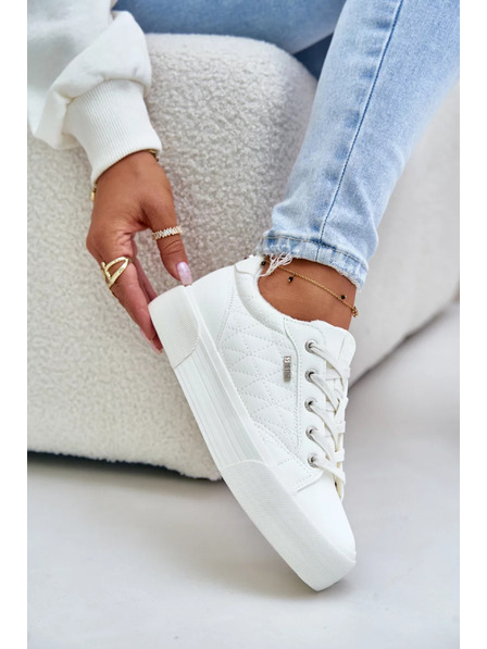 BIG STAR SHOES Ženske superge na platformi topline Big Star – bele