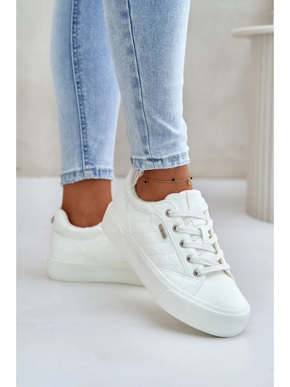 BIG STAR SHOES Ženske superge na platformi topline Big Star – bele