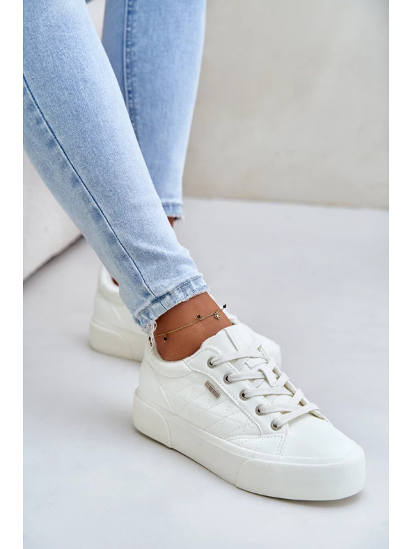 BIG STAR SHOES Ženske superge na platformi topline Big Star – bele