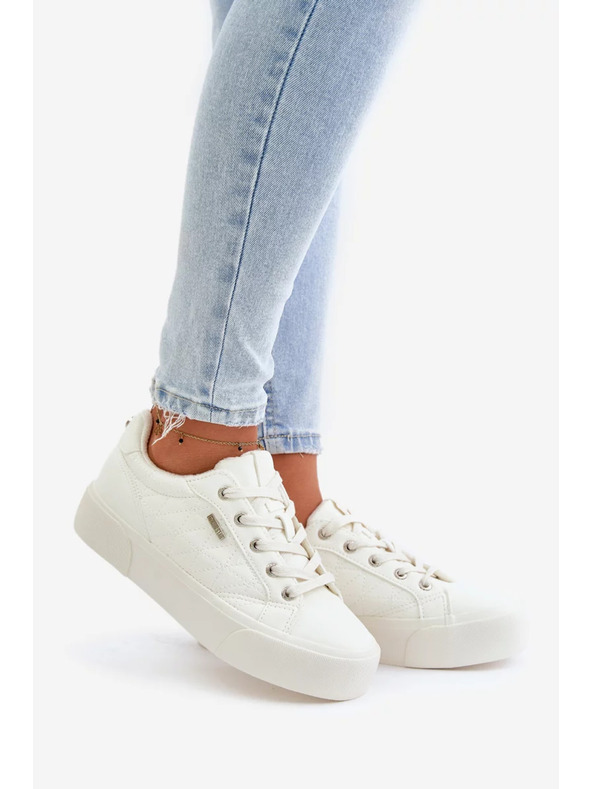 BIG STAR SHOES Ženske superge na platformi topline Big Star – bele