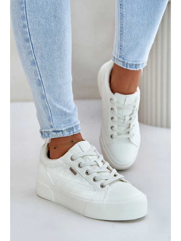 BIG STAR SHOES Ženske superge na platformi topline Big Star – bele