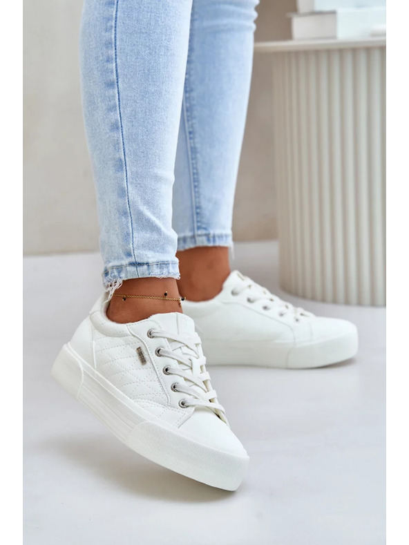 BIG STAR SHOES Ženske superge na platformi topline Big Star – bele