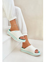 BIG STAR SHOES Ženske papuče na platformi Big Star – bela/menta