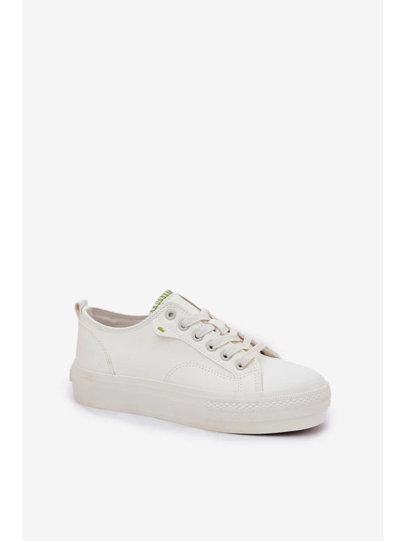 BIG STAR SHOES Ženske superge na platformi iz ECO usnja Big Star – bele