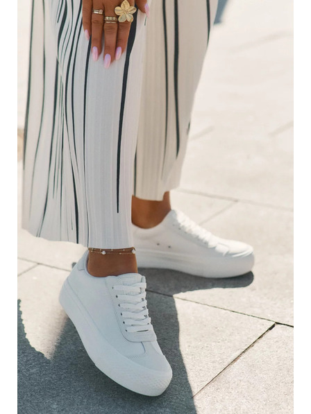 BIG STAR SHOES Ženske superge na platformi Big Star – bele