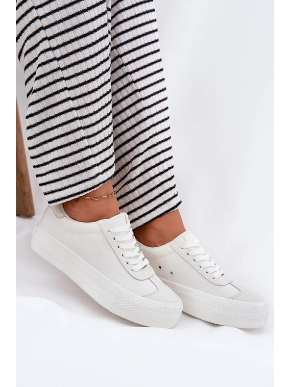 BIG STAR SHOES Ženske superge na platformi Big Star – bele