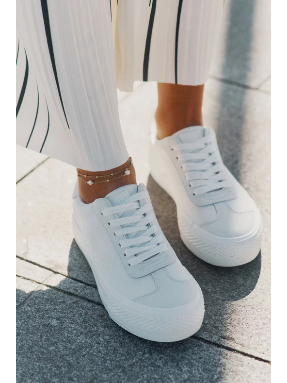 BIG STAR SHOES Ženske superge na platformi Big Star – bele