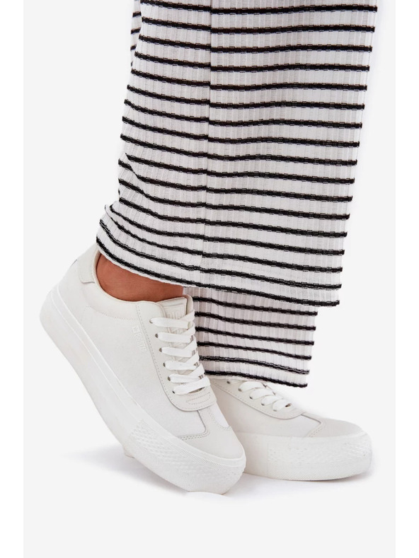 BIG STAR SHOES Ženske superge na platformi Big Star – bele
