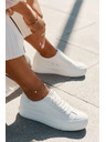 BIG STAR SHOES Ženske superge na platformi Big Star – bele