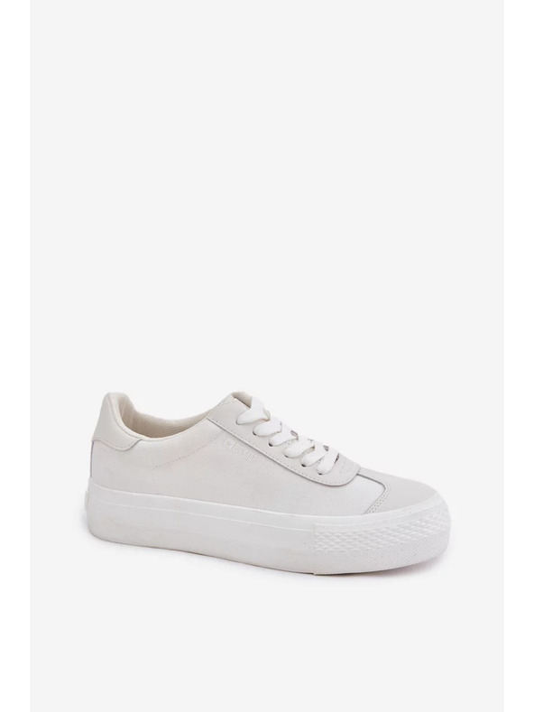 BIG STAR SHOES Ženske superge na platformi Big Star – bele