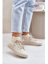 BIG STAR SHOES Ženske topline bombažne superge Big Star Hi-Poly System - bež
