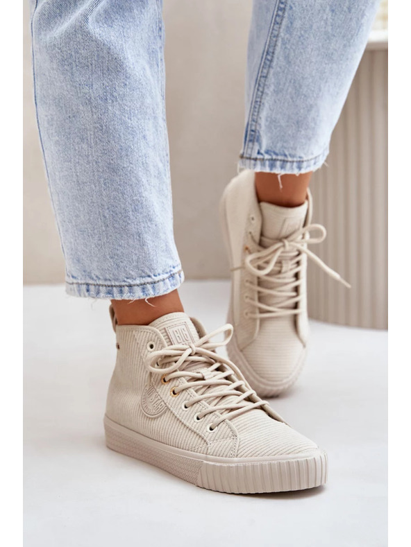 BIG STAR SHOES Ženske topline bombažne superge Big Star Hi-Poly System - bež