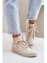 BIG STAR SHOES Ženske topline bombažne superge Big Star Hi-Poly System - bež