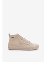 BIG STAR SHOES Ženske topline bombažne superge Big Star Hi-Poly System - bež