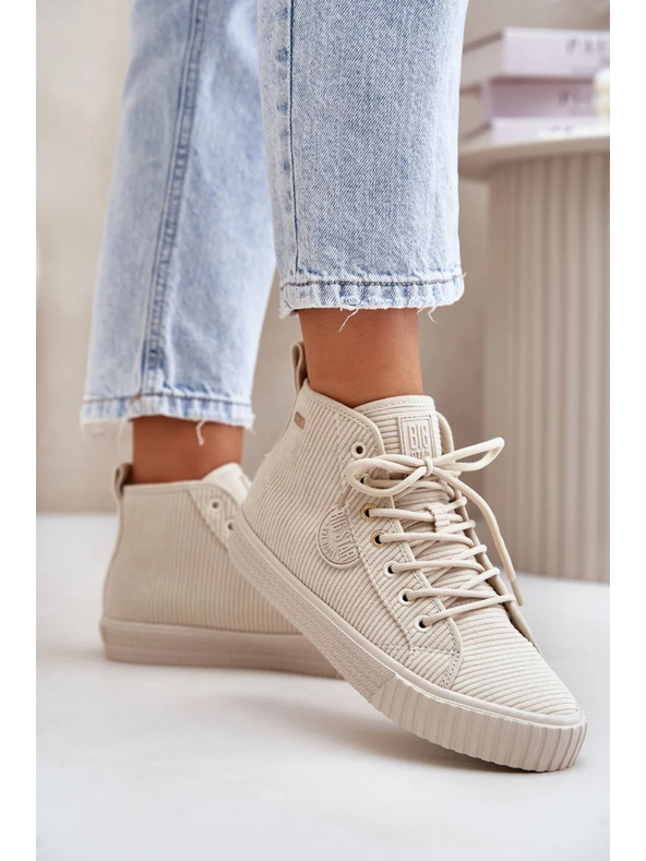 BIG STAR SHOES Ženske topline bombažne superge Big Star Hi-Poly System - bež