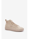 BIG STAR SHOES Ženske topline bombažne superge Big Star Hi-Poly System - bež