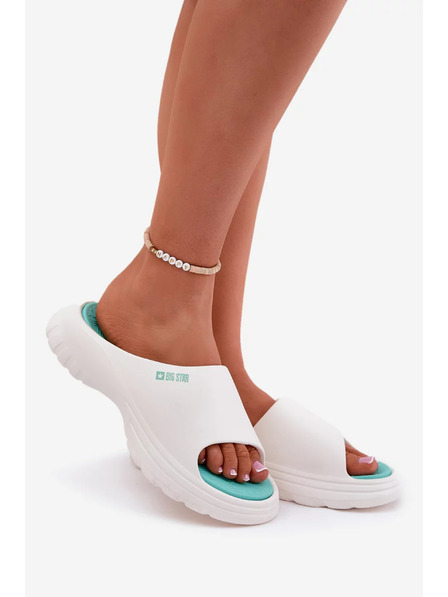 BIG STAR SHOES Ženske penjaste papuče Big Star – bele