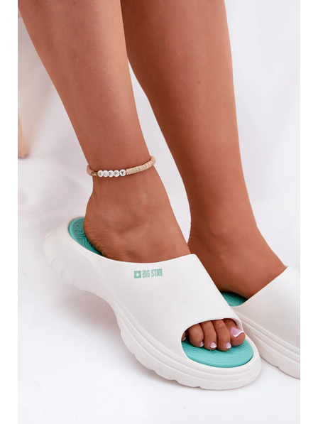 BIG STAR SHOES Ženske penjaste papuče Big Star – bele