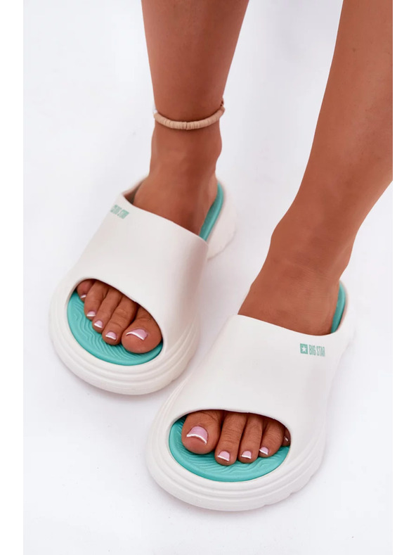 BIG STAR SHOES Ženske penjaste papuče Big Star – bele