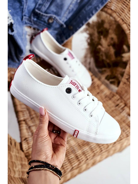 BIG STAR SHOES Ženske klasične superge Big Star - bela/rdeča