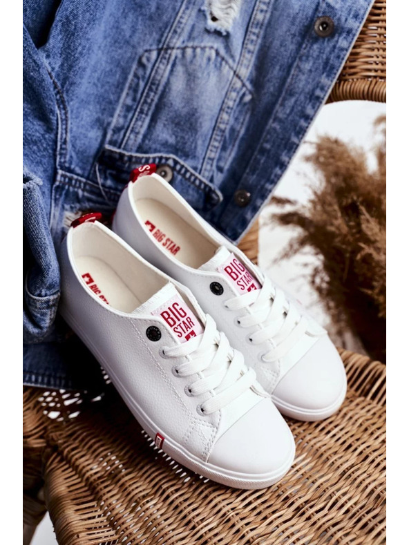 BIG STAR SHOES Ženske klasične superge Big Star - bela/rdeča