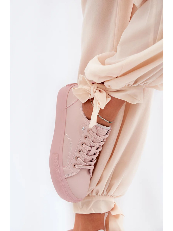 BIG STAR SHOES Ženske superge na platformi iz ECO usnja Big Star – roza