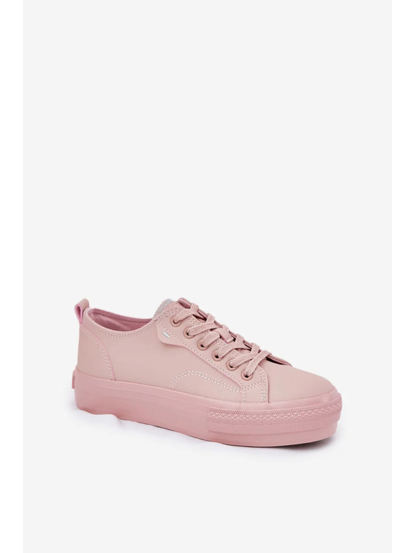 BIG STAR SHOES Ženske superge na platformi iz ECO usnja Big Star – roza