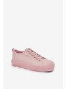 BIG STAR SHOES Ženske superge na platformi iz ECO usnja Big Star – roza
