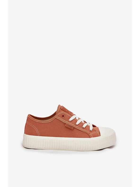 BIG STAR SHOES Ženske platneninaste superge na platformi Big Star – oranžne