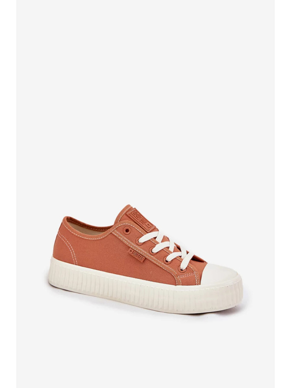 BIG STAR SHOES Ženske platneninaste superge na platformi Big Star – oranžne