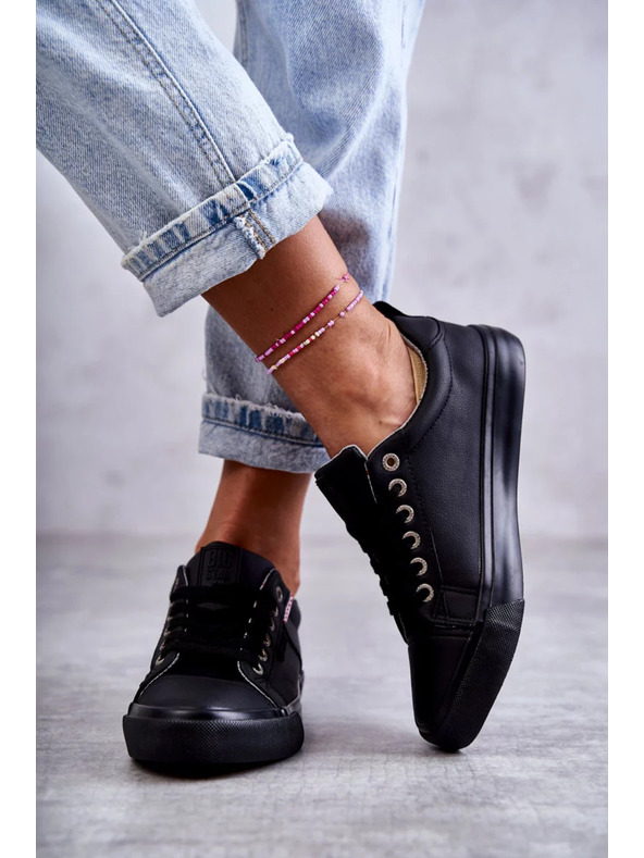 BIG STAR SHOES Ženske kožne superge Big Star – črne