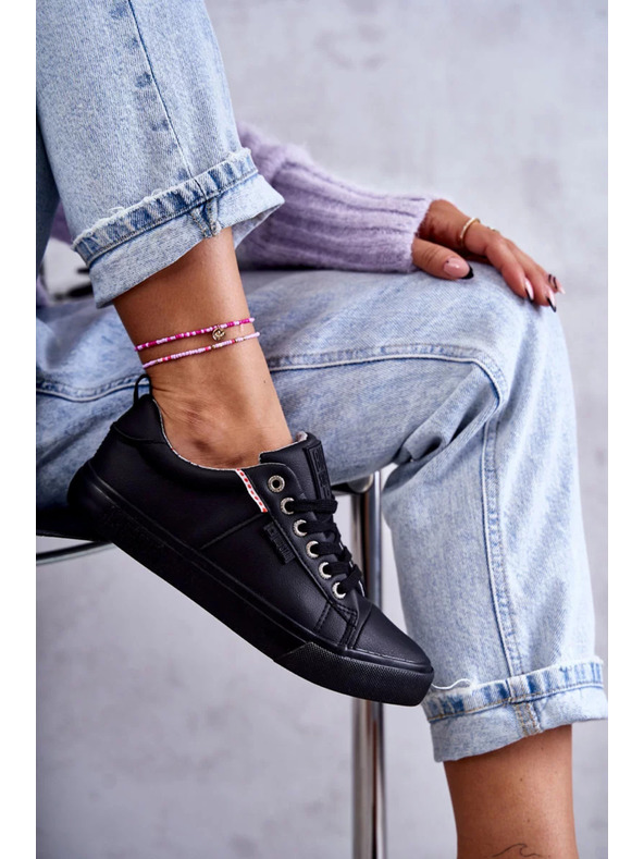 BIG STAR SHOES Ženske kožne superge Big Star – črne