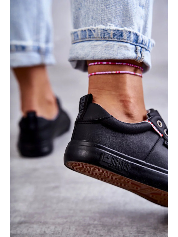 BIG STAR SHOES Ženske kožne superge Big Star – črne