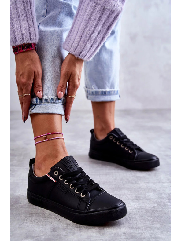 BIG STAR SHOES Ženske kožne superge Big Star – črne
