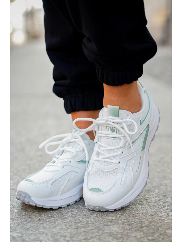 BIG STAR SHOES Ženske športne čevlje Big Star HI-POLY SYSTEM – bela/menta