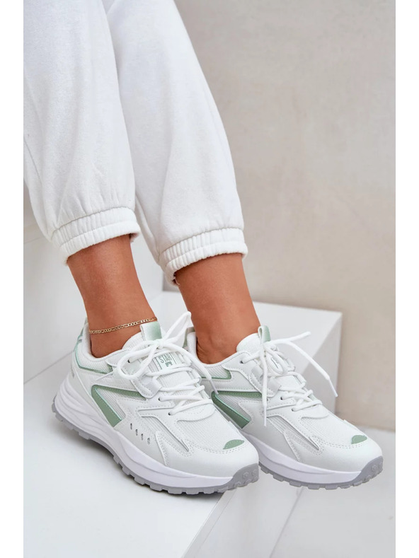 BIG STAR SHOES Ženske športne čevlje Big Star HI-POLY SYSTEM – bela/menta