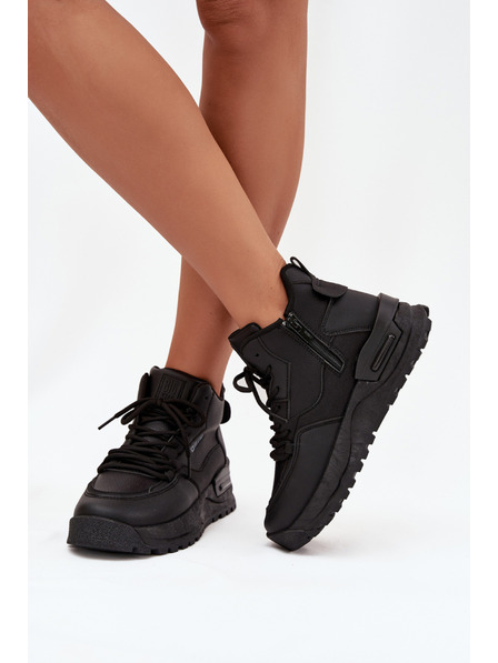 BIG STAR SHOES Ženske športne čevlje na platformi Big Star – črne