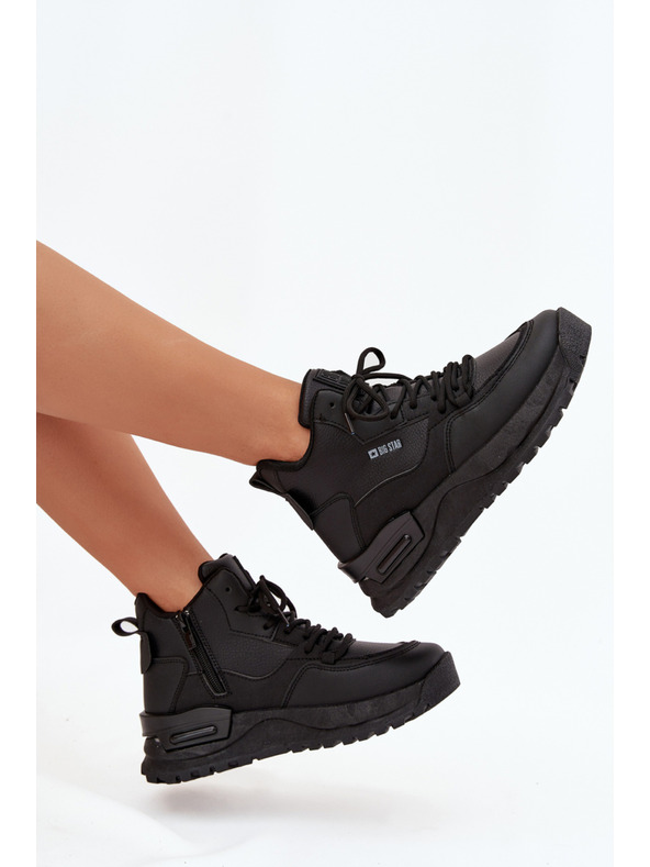 BIG STAR SHOES Ženske športne čevlje na platformi Big Star – črne